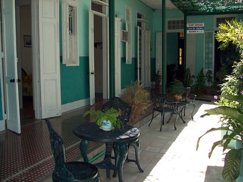 'Courtyard' Casas particulares are an alternative to hotels in Cuba.